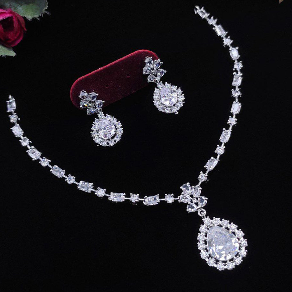 Aamrapali Classic American Daimond Necklace Set