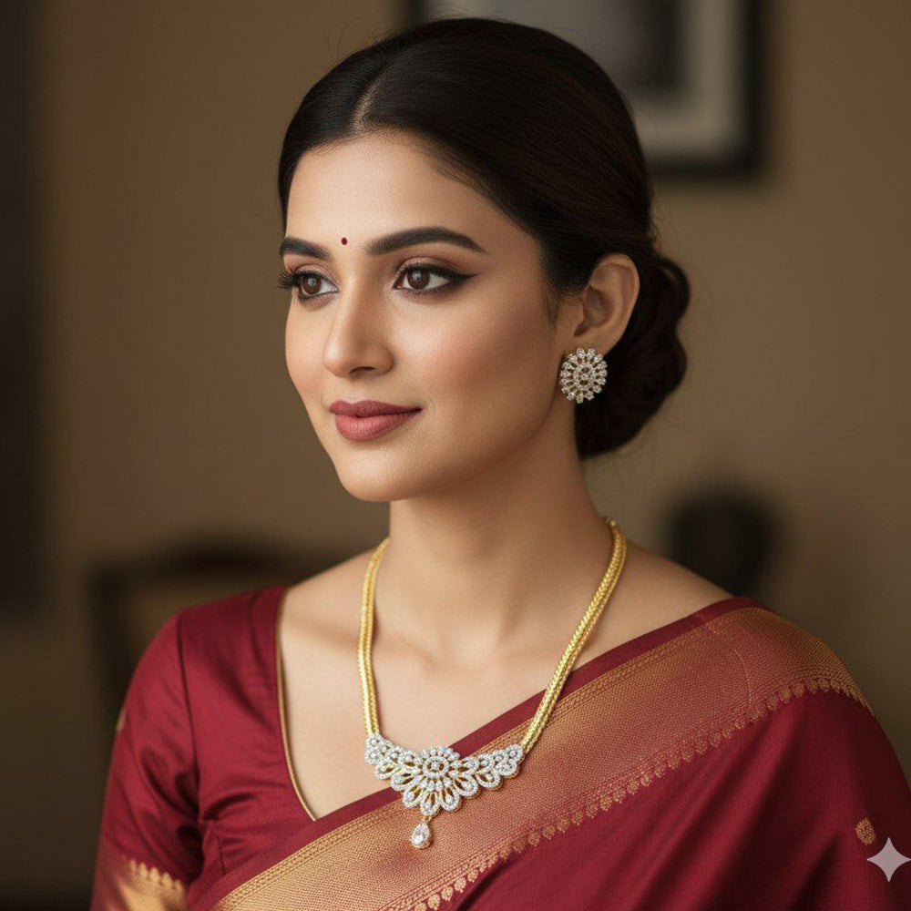 Aamrapali Shimmer Austrian Stone Necklace Set