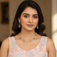 Aamrapali Shimmer Austrian Stone Necklace Set 