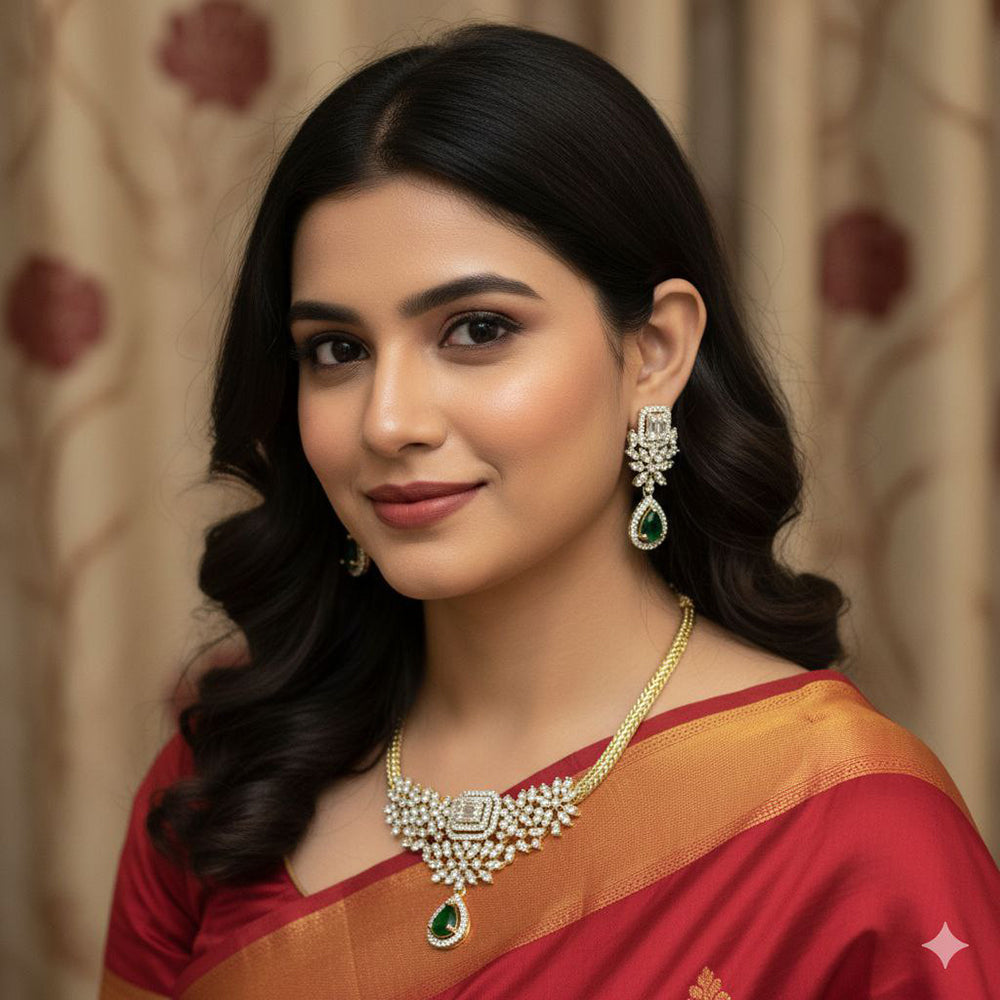 Aamrapali Classic American Daimond Necklace Set