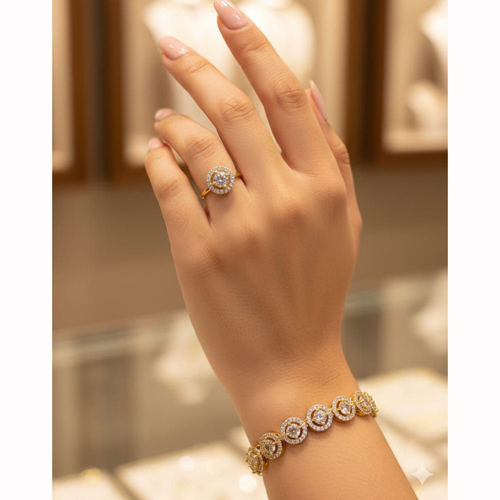 Aamrapali Glam Austrian Stone Jewellery Combo Set