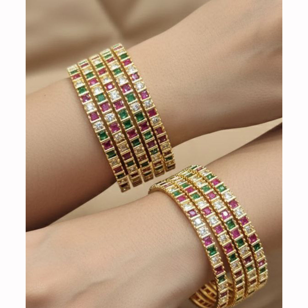Aamrapali Gleaming Austrian Stone Bangles Set