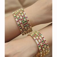 Aamrapali Gleaming Austrian Stone Bangles Set