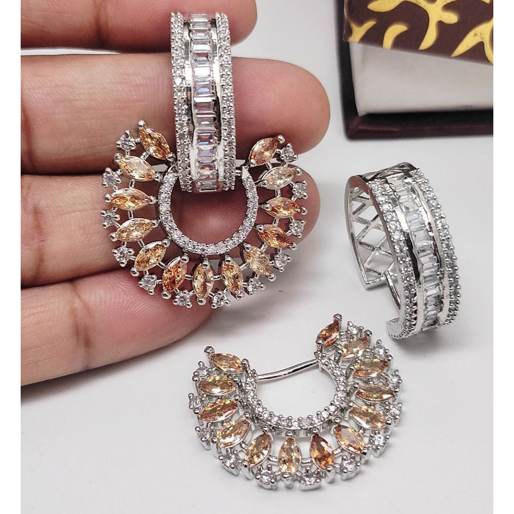 Aamrapali Luxury American Diamond Designer Dangler Earrings