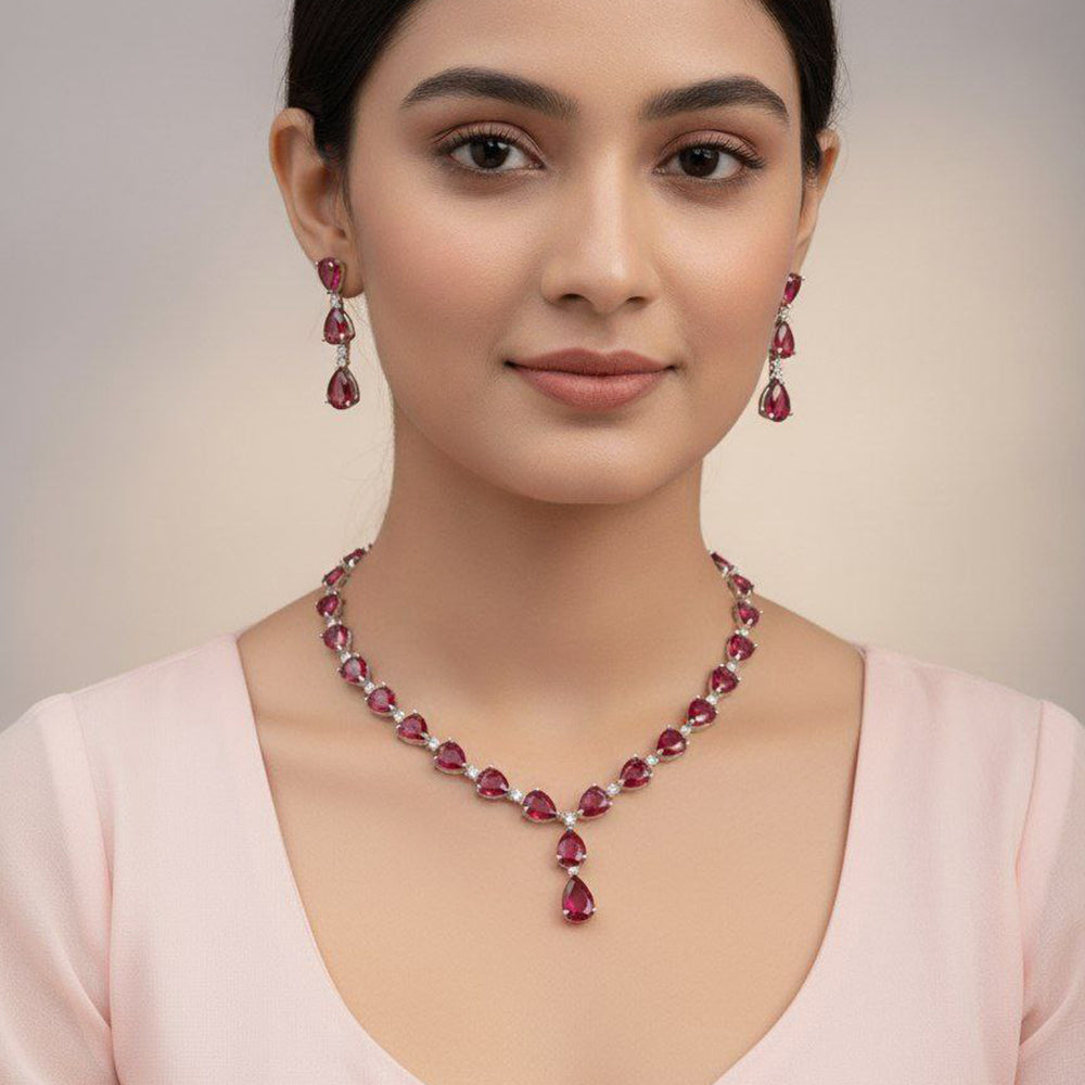 Aamrapali Luxury American Daimond Necklace Set