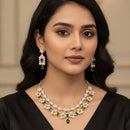 Aamrapali Elegant Pota Stone And Pearl Necklace Set