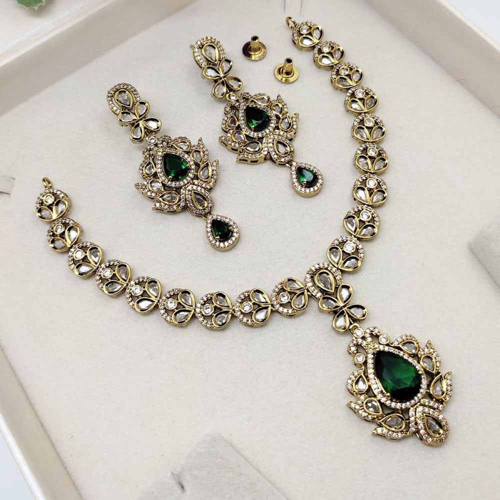 Aamrapali Shimmer Crystal Stone Austrian Stone Necklace Set