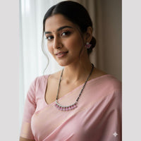 Aamrapali Designer Crystal Stone Black Beaded Mangalsutra
