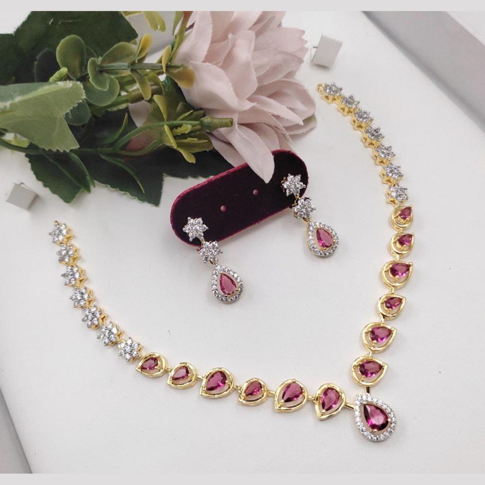 Aamrapali Luxe American Daimond And Austrian Necklace Set