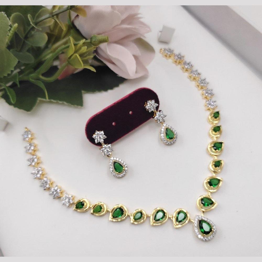 Aamrapali Luxe American Daimond And Austrian Necklace Set