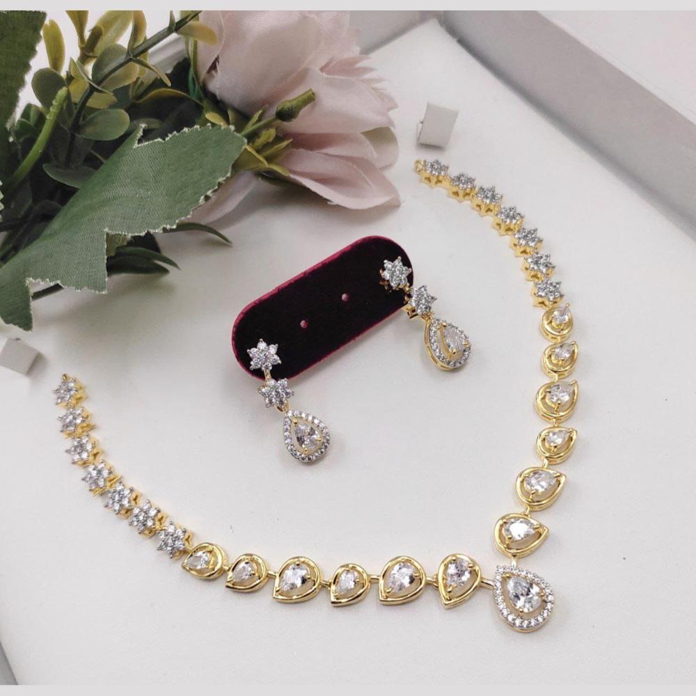Aamrapali Luxe American Daimond And Austrian Necklace Set