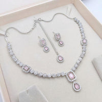 Aamrapali Luxe American Daimond And Austrian Necklace Set