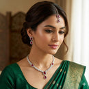 Aamrapali Luxe American Daimond And Austrian Necklace Set