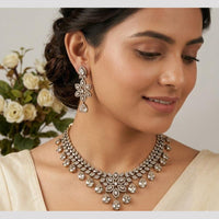 Aamrapali Luxe American Daimond And Austrian Necklace Set