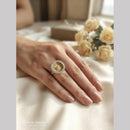 Aamrapali Shimmering Austrian Stone Fancy Statement Ring  