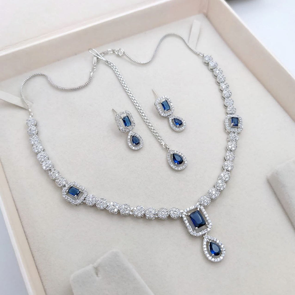 Aamrapali Sparkling American Daimond Neckalce Set  
