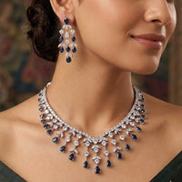 Aamrapali Sparkling American Daimond Neckalce Set