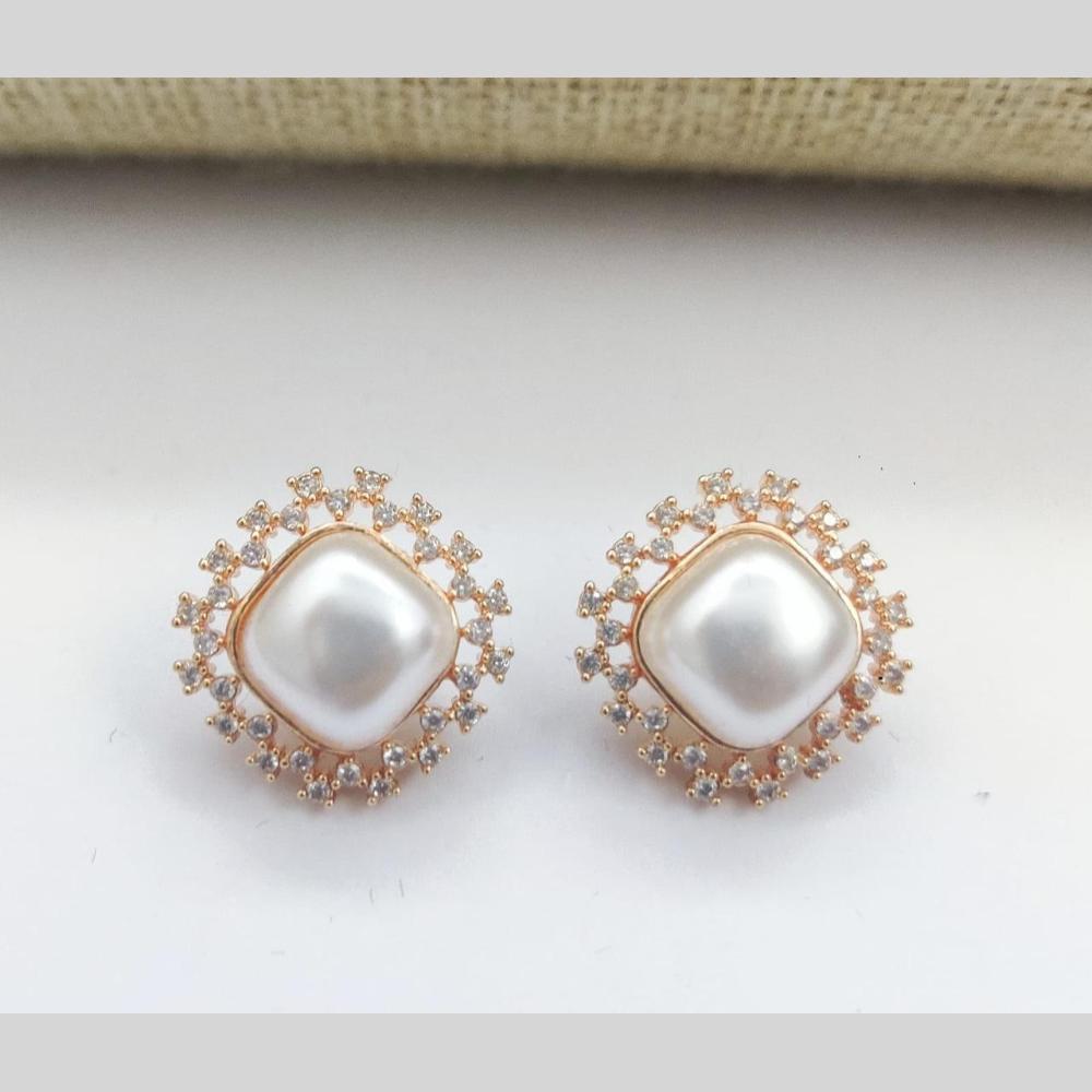 Aamrapali Austrian Stone And Pearl Studs Earrings