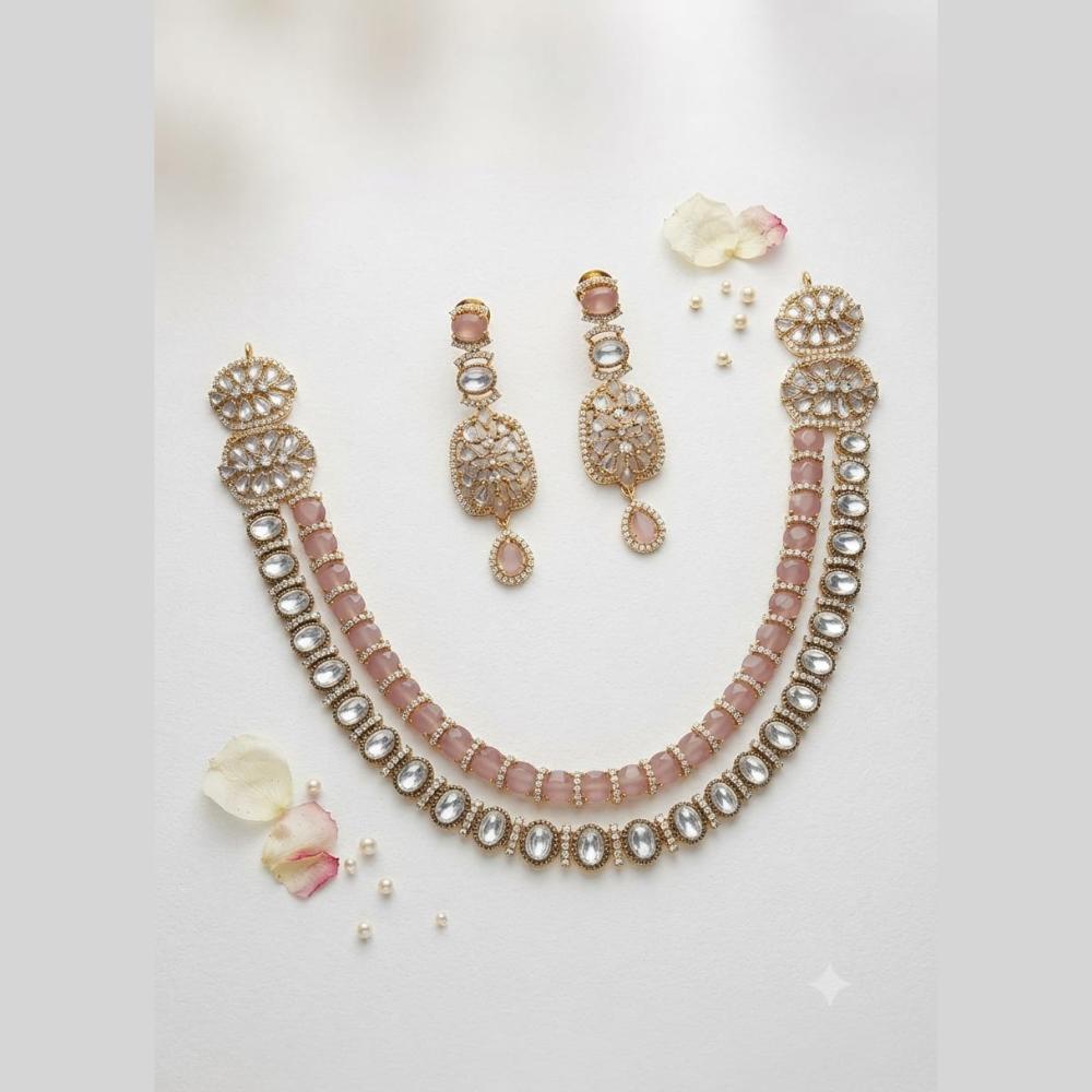 Aamrapali Sparkling American Daimond Neckalce Set