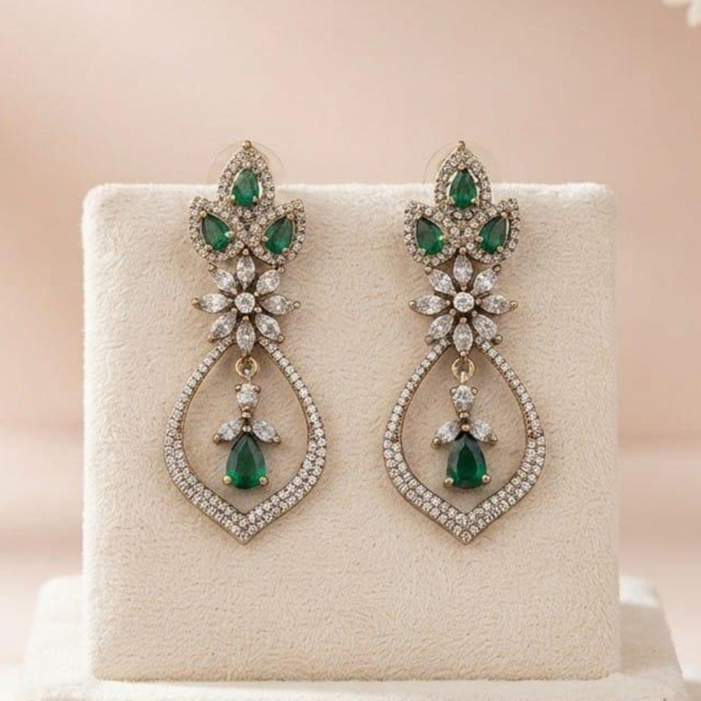 Aamrapli American Diamond Dangler Earrings