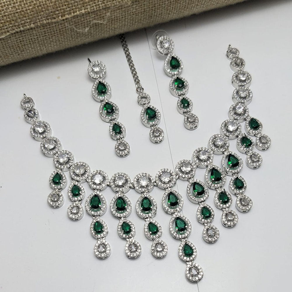 Aamrapali Sparkling American Daimond Neckalce Set