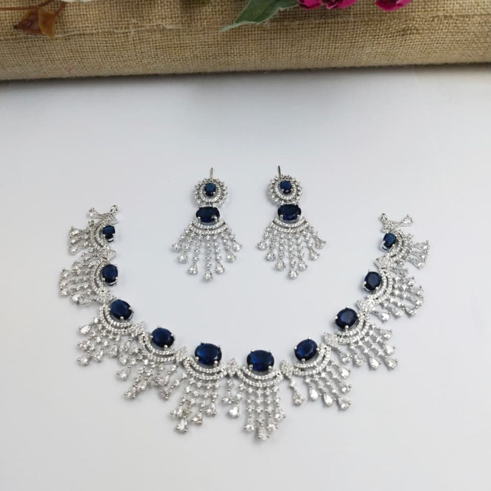 Aamrapali Sparkling American Daimond Neckalce Set