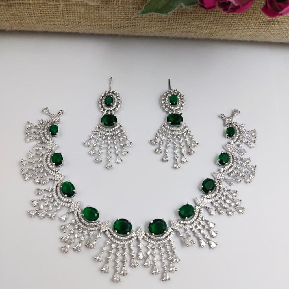 Aamrapali Sparkling American Daimond Neckalce Set