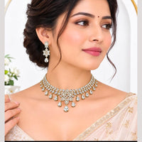 Aamrapali Luxury Designer American Diamond Choker Necklace Set for Women