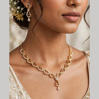 Aamrapali  Modern Minimalist Austrian Stone Designer Necklace Set