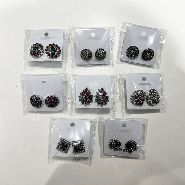 Shrisha Oxidised Plated  Stud Earrings (Assorted Design)