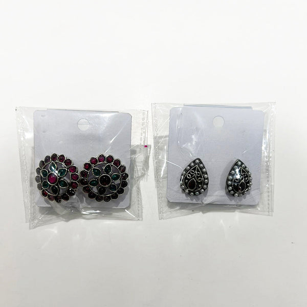 Shrisha Oxidised Plated  Stud Earrings (Assorted Design)