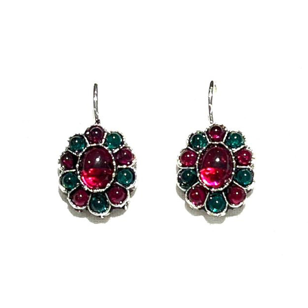 Shrisha Stylish Oxidised Plated Pota Stone Dangler