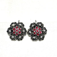 Shrisha Stylish Oxidised Plated Pota Stone Dangler