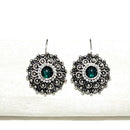 Shrisha Stylish Oxidised Plated Pota Stone Dangler