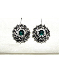 Shrisha Stylish Oxidised Plated Pota Stone Dangler