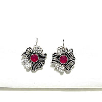 Shrisha Stylish Oxidised Plated Pota Stone Dangler