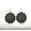 Shrisha Stylish Oxidised Plated Pota Stone Dangler