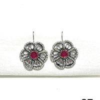 Shrisha Stylish Oxidised Plated Pota Stone Dangler