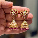 Shrisha Festive Wear Gold Plated Elegance Pota & Pearl Jhumki Earrings  ( Mix Color)