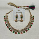 Shrisha Ethnic Gold Plated Stunning Crystal Stones Necklace Set