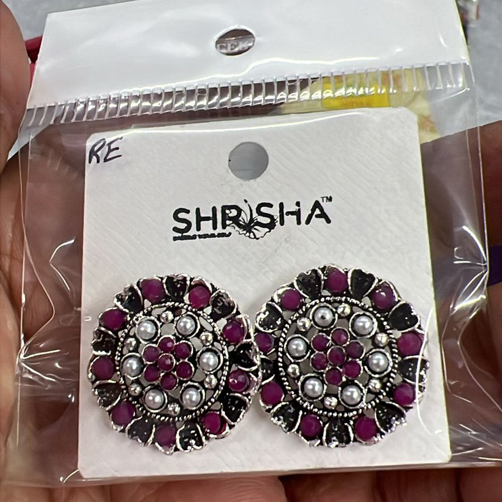 Shrisha Oxidised Plated Stud Earrings
