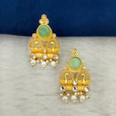 Marudhar Creations Gold Plated Matte Finish Stud Earrings