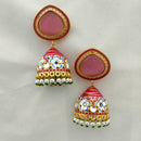 Marudhar Creations Gold Plated Kundan And Meenakari Jhumki Earrings