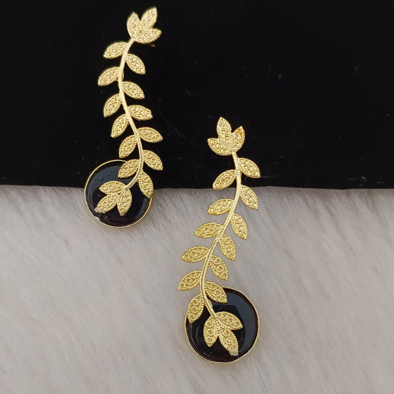 Marudhar Creations Gold Plated Matte Finish Earrings