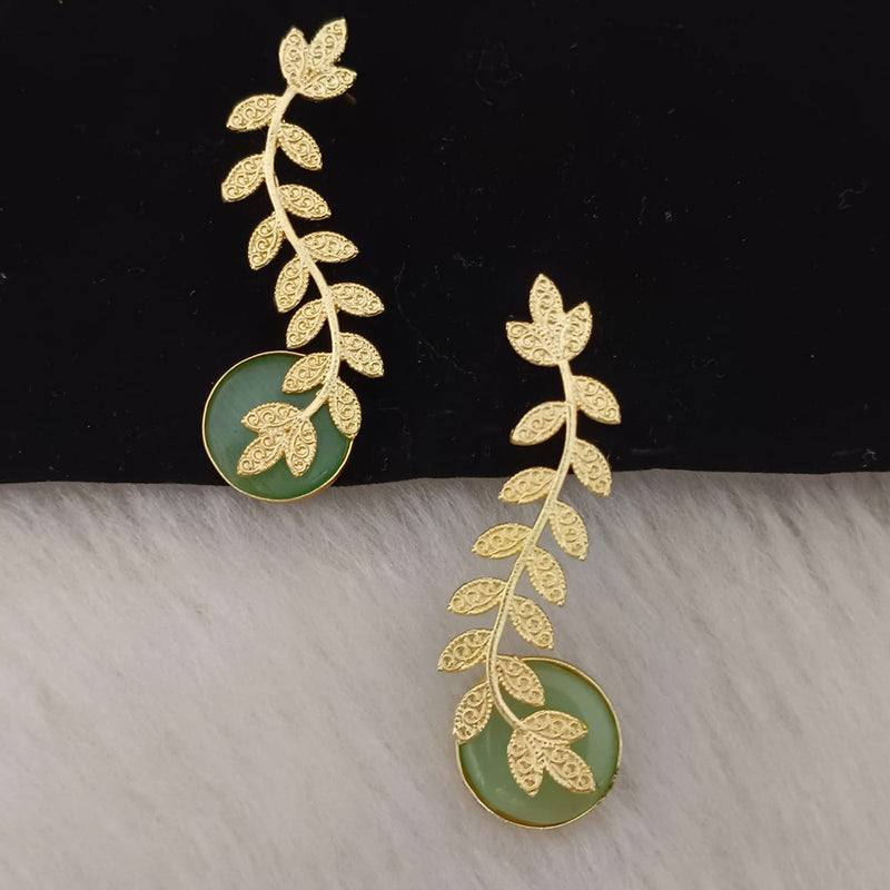 Marudhar Creations Gold Plated Matte Finish Earrings