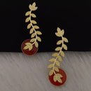 Marudhar Creations Gold Plated Matte Finish Earrings
