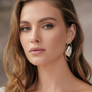 Marudhar Creations Matte Chic Mother of Pearl Occasion Wear Dangler Earrings