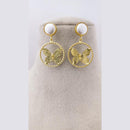 Marudhar Creations Mother of Pearl Butterfly Dangler Earrings