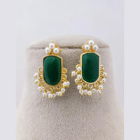 Marudhar Creations Pota Stone Pearl Earrings
