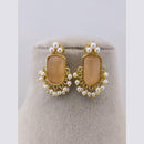Marudhar Creations Pota Stone Pearl Earrings